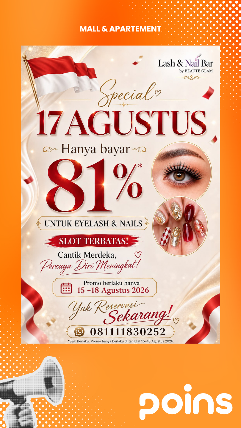 Spesial Kemerdekaan Hanya Bayar 81% Buat Eyelash & Nail Art